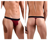 Doreanse Men's Underwear 1012-BRD Borderline Thongs Color Bordeaux