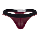 Doreanse Men's Underwear 1012-BRD Borderline Thongs Color Bordeaux
