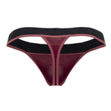 Doreanse Men's Underwear 1012-BRD Borderline Thongs Color Bordeaux