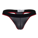 Doreanse Men's Underwear 1012-CHR Borderline Thongs Color Charcoal