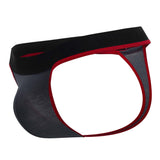 Doreanse Men's Underwear 1012-CHR Borderline Thongs Color Charcoal