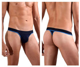 Doreanse Men's Underwear 1012-NVY Borderline Thongs Color Navy
