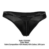 Doreanse Men's Underwear 1216-BLK Naked Thong Color Black