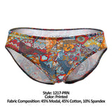 Doreanse Men's Underwear 1217-PRN Groovy Bikini Color Printed