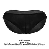 Doreanse Men's Underwear 1281-BLK Hang-loose Bikini Brief Color Black