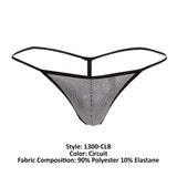 Doreanse Men's Underwear 1300-CLB Disco Thongs Color Circuit
