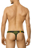Doreanse Men's Underwear 1303-PRN Camosaic Thong Color Green