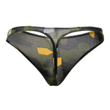 Doreanse Men's Underwear 1303-PRN Camosaic Thong Color Green