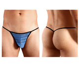 Doreanse Men's Underwear 1306-BLU Mesh G-String Thong Color Blue
