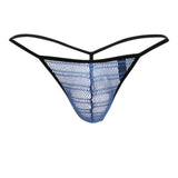 Doreanse Men's Underwear 1306-BLU Mesh G-String Thong Color Blue