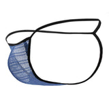 Doreanse Men's Underwear 1306-BLU Mesh G-String Thong Color Blue