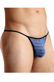 Doreanse Men's Underwear 1306-BLU Mesh G-String Thong Color Blue