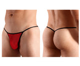 Doreanse Men's Underwear 1306-RED Mesh G-String Thong Color Red