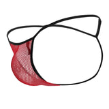 Doreanse Men's Underwear 1306-RED Mesh G-String Thong Color Red