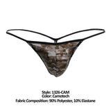 Doreanse Men's Underwear 1326-CAM Flashy G-String Color Camotech
