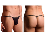 Doreanse Men's Underwear 1330-BLK Ribbed Modal T-thong Color Black
