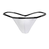 Doreanse Men's Underwear 1330-WHT Ribbed Modal T-thong Color White