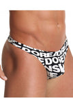 Doreanse Men's Underwear 1369-PRN Big Logo Thong Color Printed