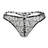 Doreanse Men's Underwear 1369-PRN Big Logo Thong Color Printed