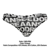 Doreanse Men's Underwear 1369-PRN Big Logo Thong Color Printed