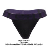 Doreanse Men's Underwear 1379-BLK Micromodal Thong Color Black