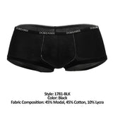 Doreanse Men's Underwear 1781-BLK Naked Mini Trunk Color Black
