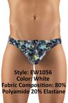 ErgoWear EW1056 FEEL Swim Zigzag Swim Briefs Color White