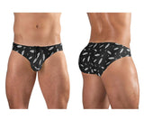 ErgoWear EW1766 X4D SW Swim Briefs Color Black-White
