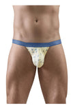 ErgoWear Men's Underwear EW1768 SLK SE G-String Color Vanilla-Birds