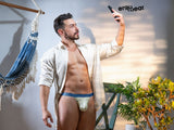 ErgoWear Men's Underwear EW1768 SLK SE G-String Color Vanilla-Birds
