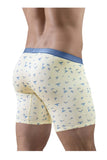 ErgoWear Men's Underwear EW1771 SLK SE Boxer Briefs Color Vanilla-Birds