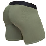 ErgoWear Men's Underwear EW1788 MAX FLOW Boxer Briefs Color Dark Green