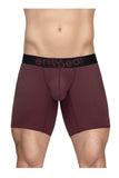 ErgoWear Men's Underwear EW1796 MAX FLOW Boxer Briefs Color Burgundy
