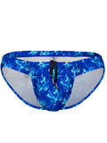 ErgoWear Men's active and swimwear EW1826 FEEL SW Swim Bikini Color Royal Blue-Palms