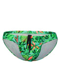 ErgoWear Men's active and swimwear EW1828 FEEL SW Swim Bikini Color Aqua-Leaves