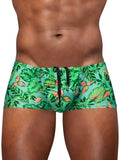 ErgoWear EW1829 FEEL SW Swim Trunks Color Aqua-Leaves