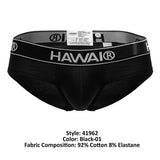 HAWAIR Men's Underwear 41962 Cotton blend Briefs Color Black-01