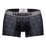 HAWAIR Men's Underwear 42470 Printed Microfiber Trunks Color Black