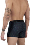 HAWAIR Men's Underwear 42520 Printed Microfiber Trunks Color Dark Blue