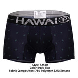 HAWAIR Men's Underwear 42520 Printed Microfiber Trunks Color Dark Blue