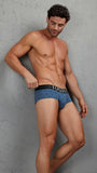 HAWAIR 42531 Cotton blend Briefs Color Blue Quartz