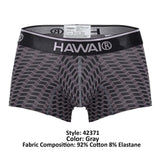 HAWAIR Men's Underwear 42371 Printed Trunks Color Gray
