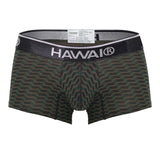 HAWAIR Men's Underwear 42371 Printed Trunks Color Green
