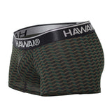 HAWAIR Men's Underwear 42371 Printed Trunks Color Green