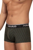 HAWAIR Men's Underwear 42371 Printed Trunks Color Green
