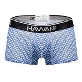 HAWAIR Men's Underwear 42420 Printed Trunks Color Blue