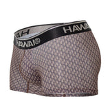 HAWAIR Men's Underwear 42420 Printed Trunks Color Cocoa