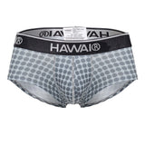 HAWAIR Men's Underwear 42430 Printed Briefs Color Gray