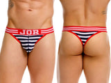 JOR Men's Underwear 2337 Santorini Thongs Color Stripes