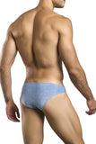 JUSTIN+SIMON Men's Underwear XSJ01 Classic Bikini Color Lurex Blue